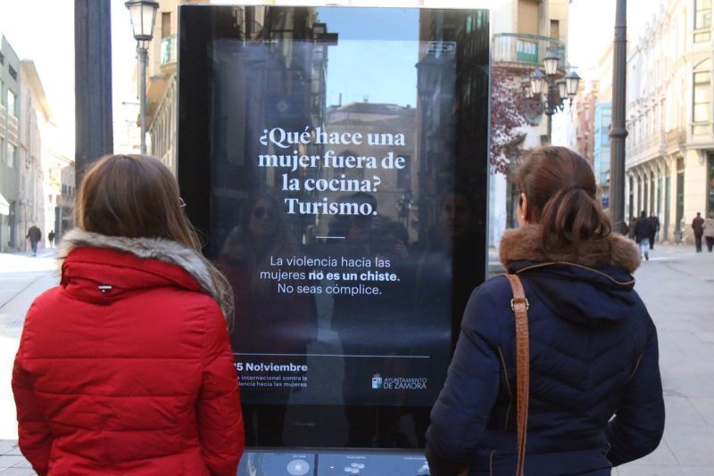 Uno de los carteles de la campaña contra la Violencia de Género (Foto: Rafa Lorenzo)