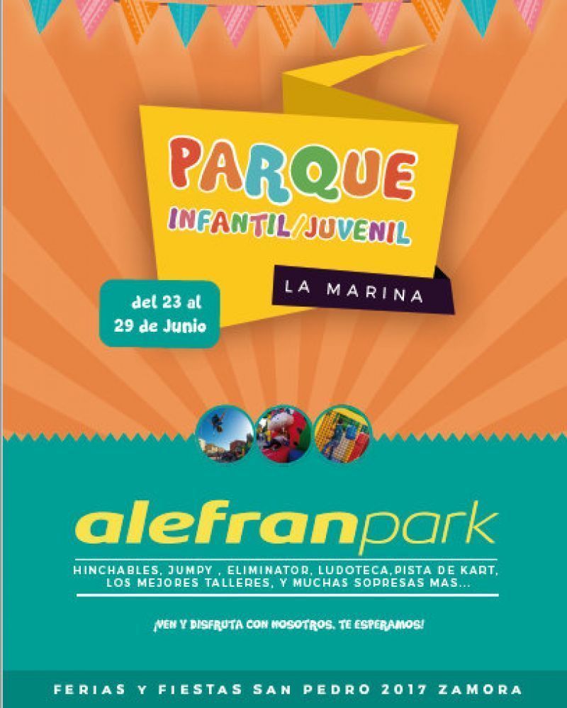 En San Pedro, Alefran-Park abre el viernes 23 para que los más pequeños de la casa disfruten como nunca