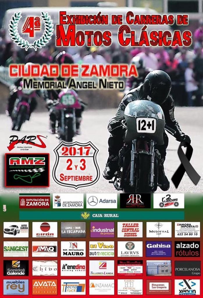 Programa completo del fin de semana motero en Zamora, exhibición de motos clásicas de carreras Memorial Ángel Nieto "Ciudad de Zamora"