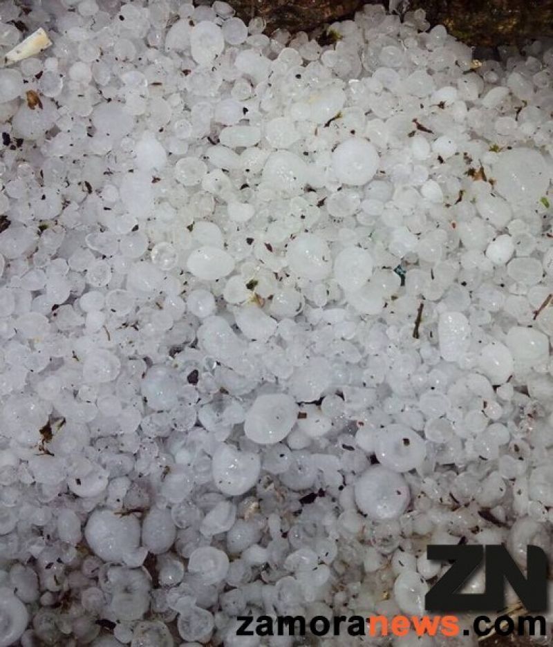 Santa Eulalia del Río Negro sufre una fuerte tormenta que causa graves destrozos
