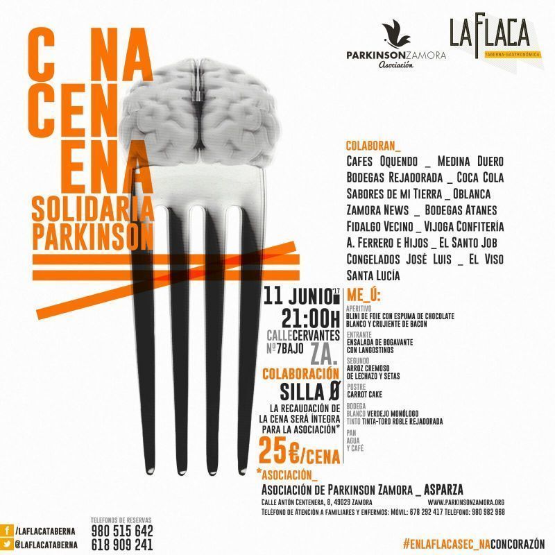 Cena solidaria a favor de enfermos de Parkinson, ¿te apuntas?