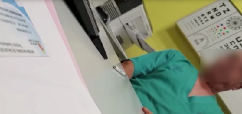 Captura del vídeo que capto la paciente