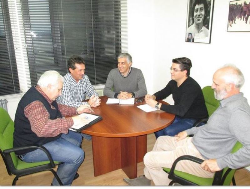 Reunión entre cargos del PSOE y de CCOO.