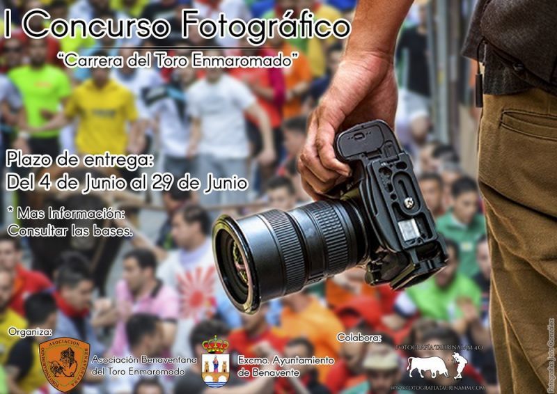 La Asociación Benaventana del Toro Enmaromado y el Ayuntamiento de Benavente convocan el I Concurso de Fotográfico de la Carrera del Toro Enmaromado