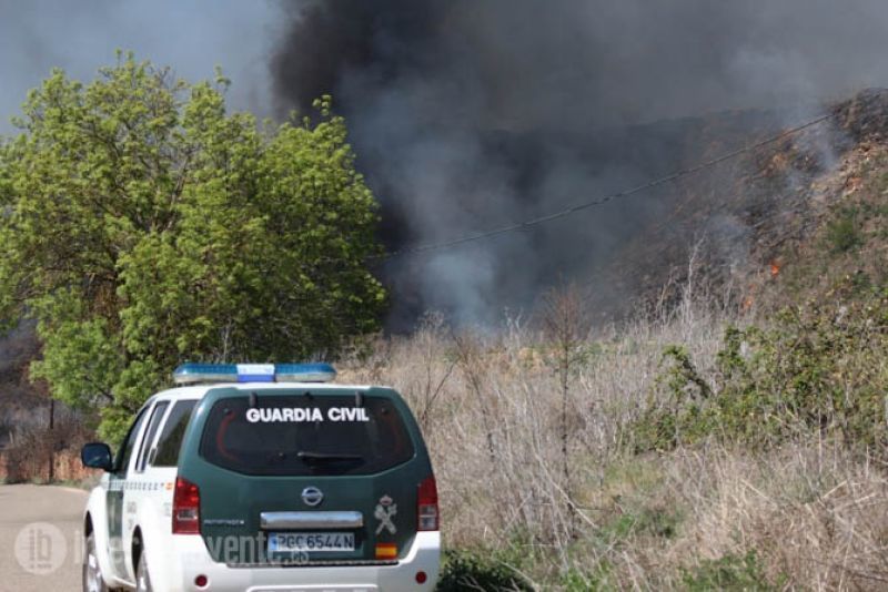 Los Cuestos de la zona de las Dibujas vuelven a arder en un nuevo fuego registrado esta mañana en Benavente