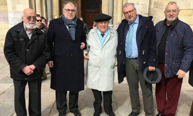 Pipo Labajo, Francisco Gustavo Cuesta de Reyna, Agustín Lorenzo, Luis Jaramillo y Luis Felipe Delgado de Castro, hoy en León