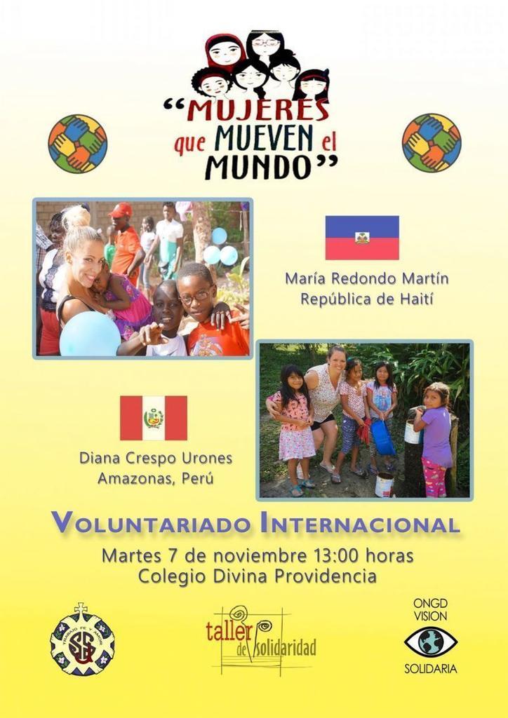 Dos Zamoranas Diana Crespo y María Redondo exponen su experiencia de Voluntariado en La Amazonía del Perú y en la República de Haití