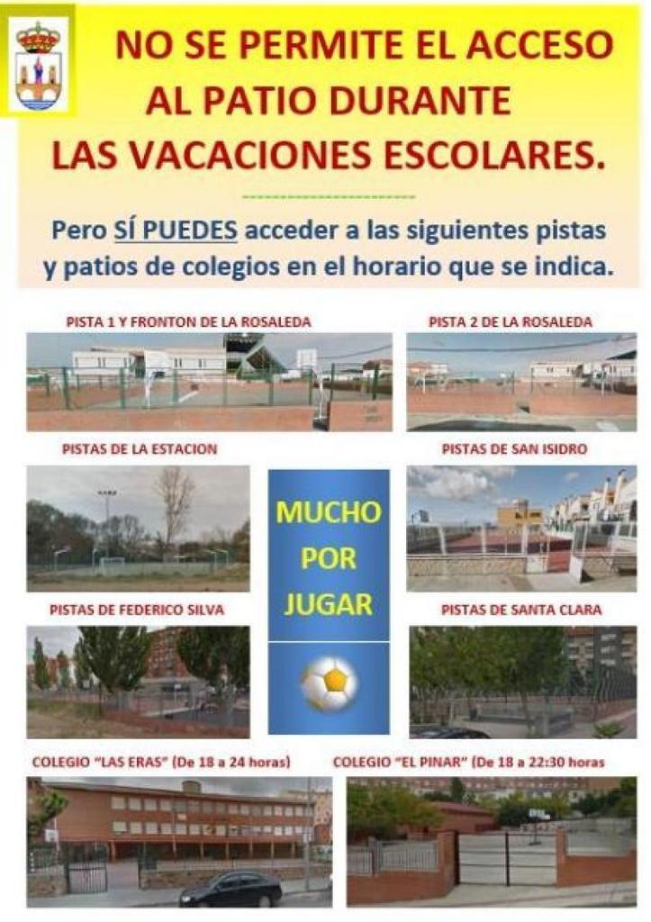Benavente abre dos patios de colegio en verano
