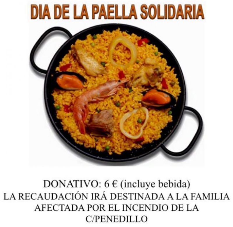 Paella Solidaria el domingo 18 en la AAVV del Alto de San Isidro
