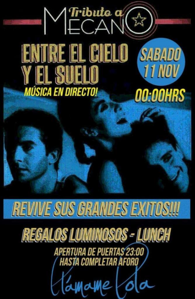 Entre el Cielo y el Suelo, tributo a Mecano este sábado en Llámame Lola