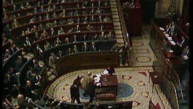 Captura televisiva del famoso golpe de Estado del 23 F