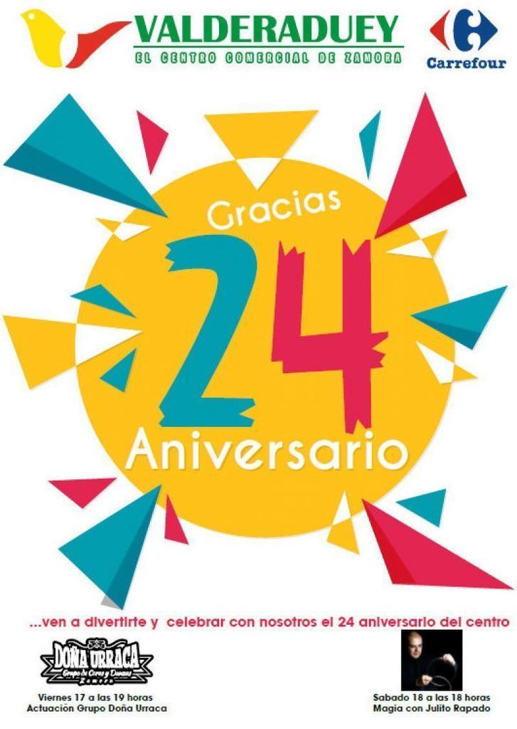 El Centro Comercial Valderaduey celebra su 24 aniversario con la actuación del Grupo de Coros y Danzas Doña Urraca y el Mago Julio Rapado