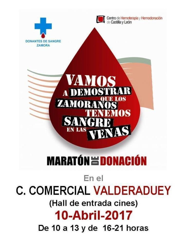 Maratón de donación en el Centro Comercial Valderaduey