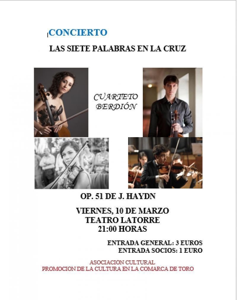 El cuarteto de cuerda "Berdión" ofrece un concierto en Toro