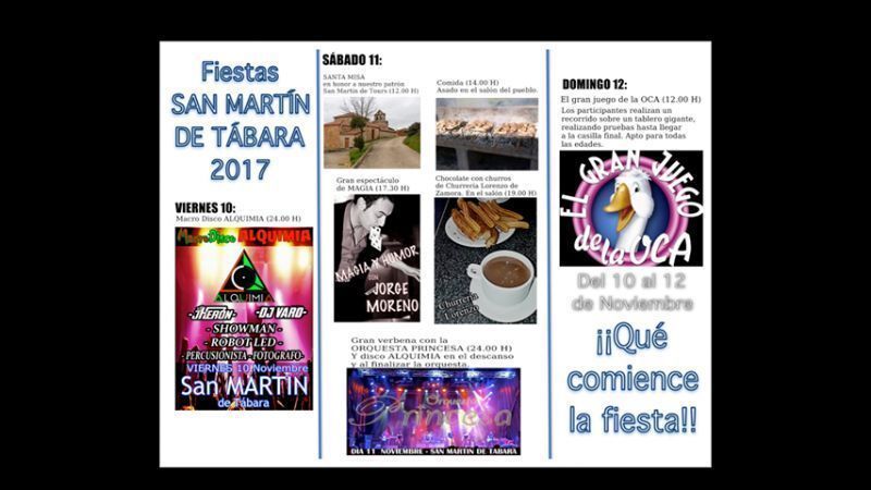 Grandes fiestas en San Martín de Tábara del 10 al 12 de noviembre