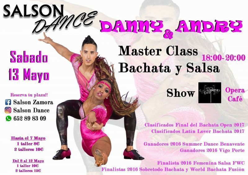 Salson Dance organiza una máster class de bachata y salsa y un show en el Ópera Café