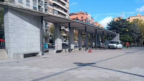 Trabajos en la Plaza de la Marina de Zamora