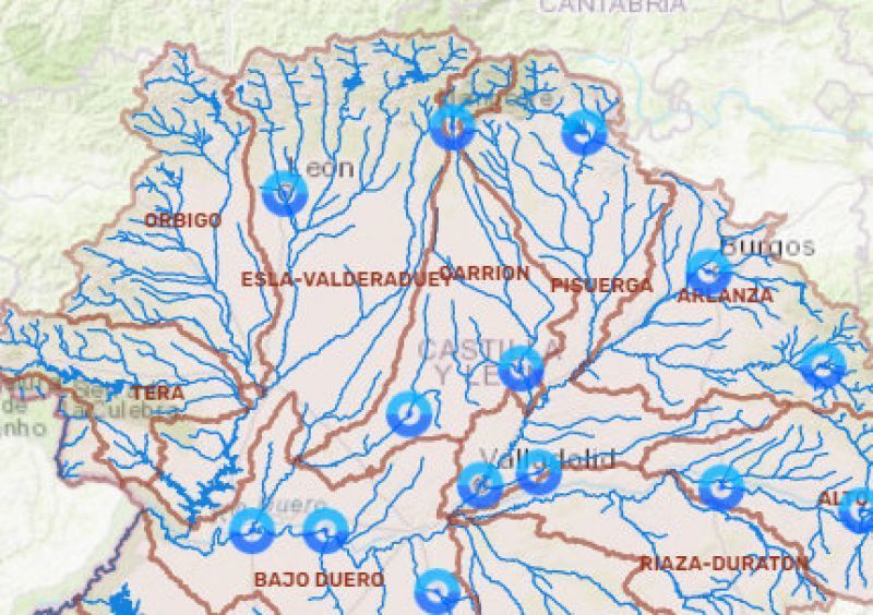El río Órbigo a su paso por Santa Cristina de la Polvorosa, el único en vigilancia en toda Castilla y León