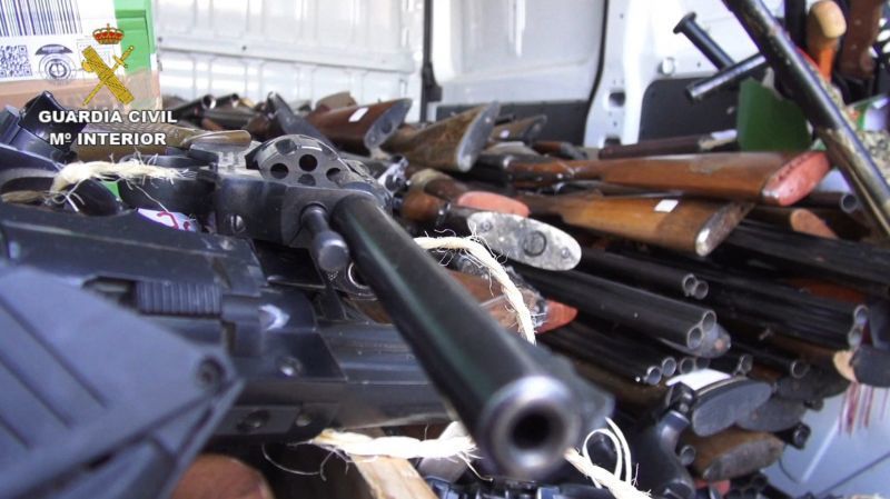 La Guardia Civil destruye más de 50.000 armas de fuego durante el pasado año