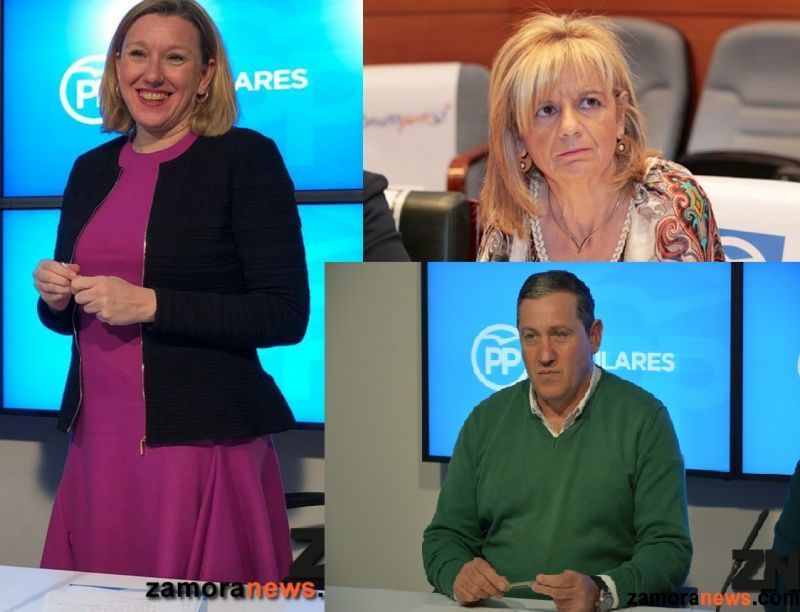Isabel Blanco Llamas, Elvira Velasco Morillo y Javier Faúndez Domínguez, candidatos del Partido Popular de Zamora al Congreso de los Diputados