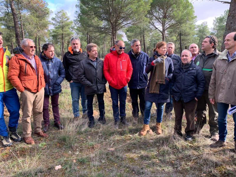 San Damián visita el monte "El Raso" como modelo de gestión forestal