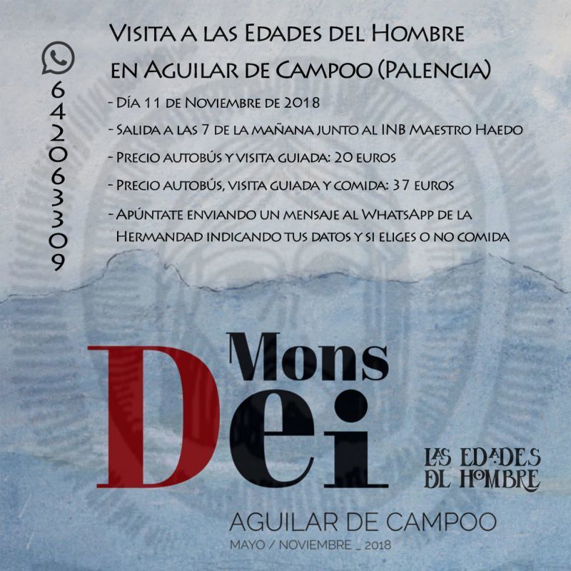 La Hermandad de Luz y Vida programa un viaje a Aguilar de Campoo para visitar Mons Dei