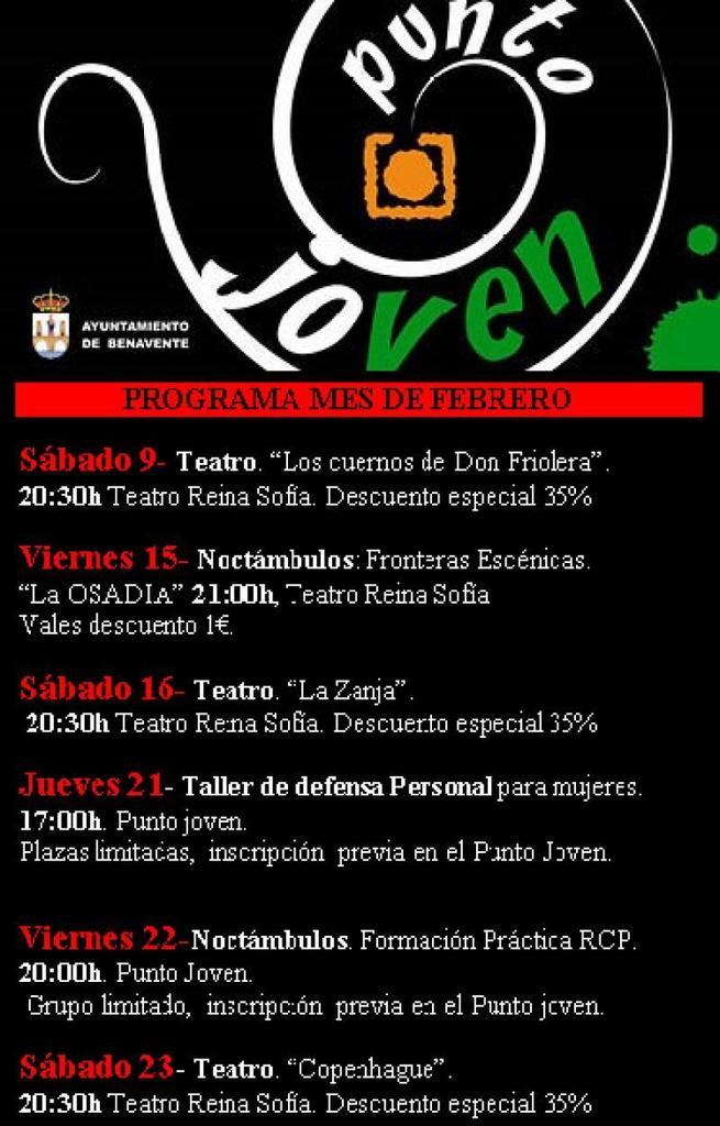 La Concejalía de Juventud de Benavente presenta sus actividades para febrero