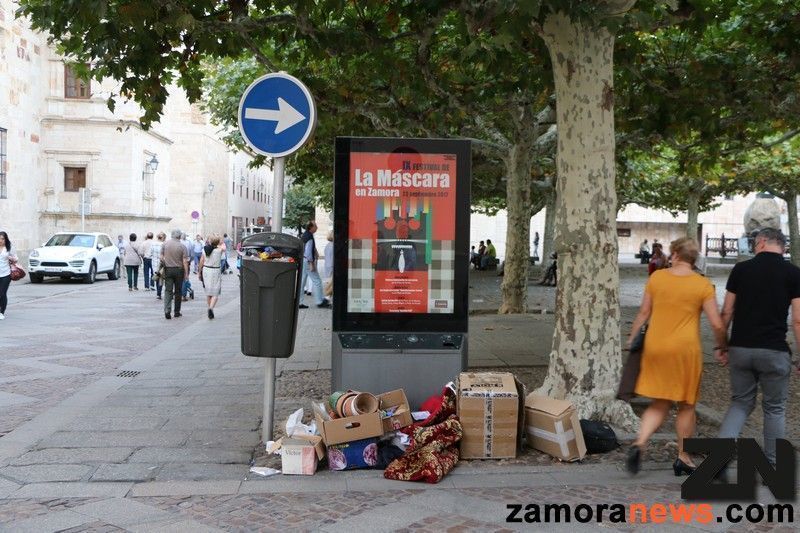 Imagen poco acogedora en el casco antiguo de la capital