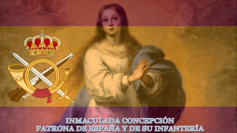 Hoy 8 de diciembre se celebra la Inmaculada Concepción que es la patrona de Infantería y de España