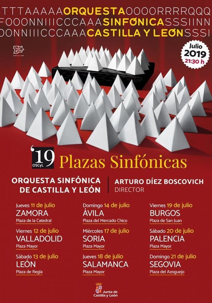 La Orquesta Sinfónica de Castilla y León inicia mañana en la Plaza de la Catedral la gira musical "Plazas Sinfónicas"