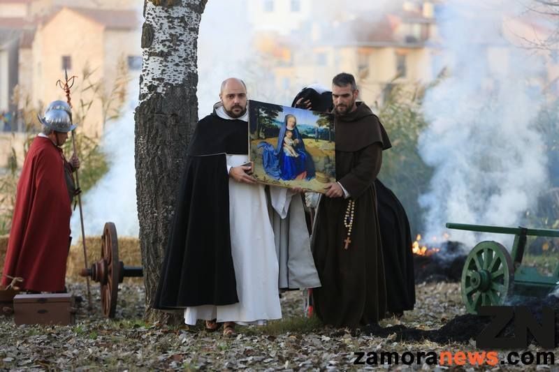 Esta tarde noche en Zamora se recreó el Milagro de Empel, y así el Tercio Viejo de Zamora mandado por Bobadilla pudo salir victorioso