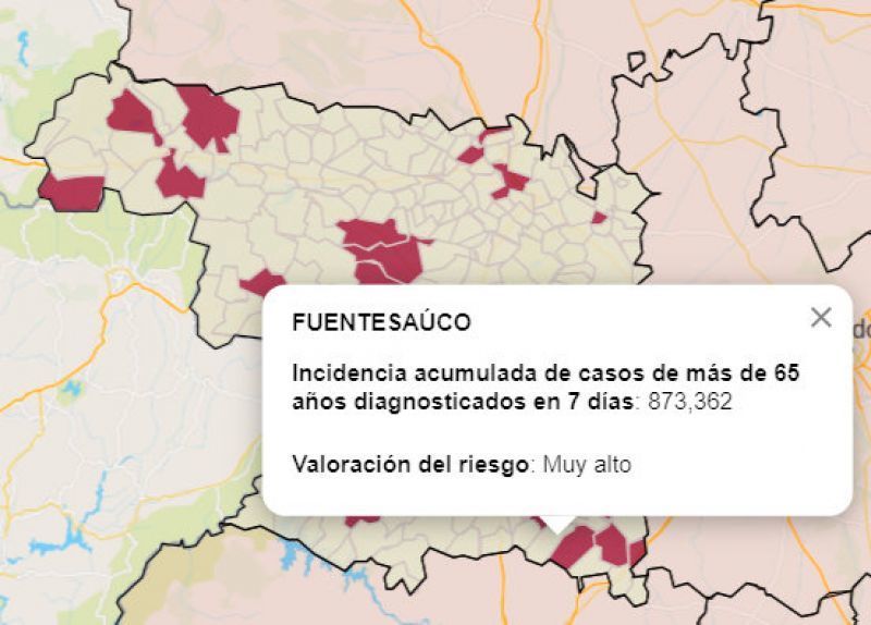 Fuentesaúco tiene la mayor incidencia acumulada de casos de más 65 años