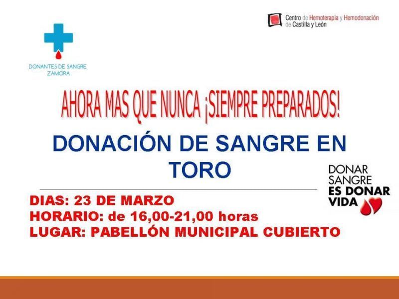 Toro pide a la ciudadanía que colabore en la campaña de donación de sangre