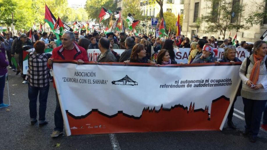 Integrantes de la asociación, durante una manifestación.
