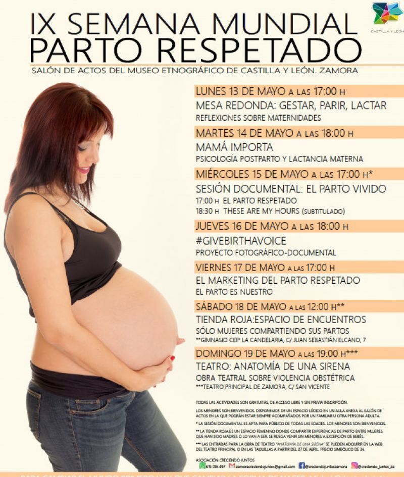 Del 13 al 19 de mayo Creciendo Juntos celebra la semana Mundial del Parto Respetado