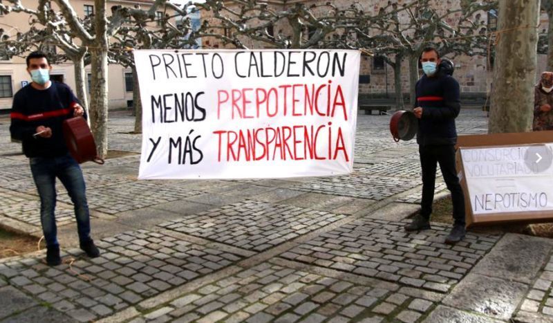 Arrecian las protestas contra el presidente del Consorcio de Bomberos de la Diputación de Zamora