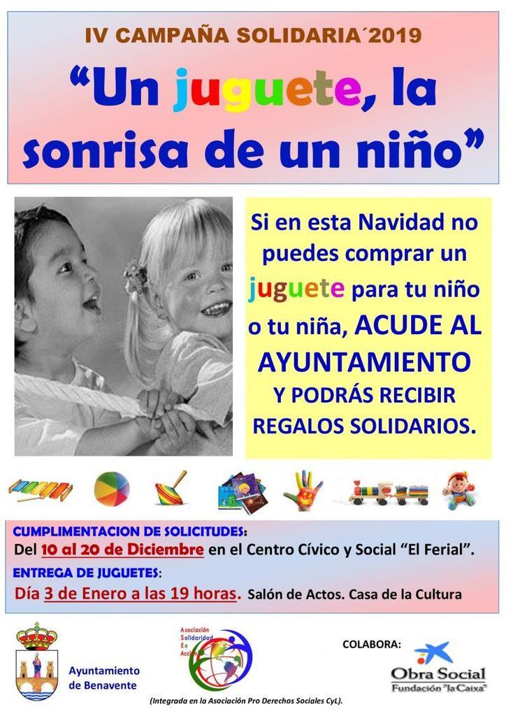 ASEA y el Ayuntamiento de Benavente organizan la IV Edición de la CAMPAÑA SOLIDARIA 2019: "Un juguete, la sonrisa de niño"