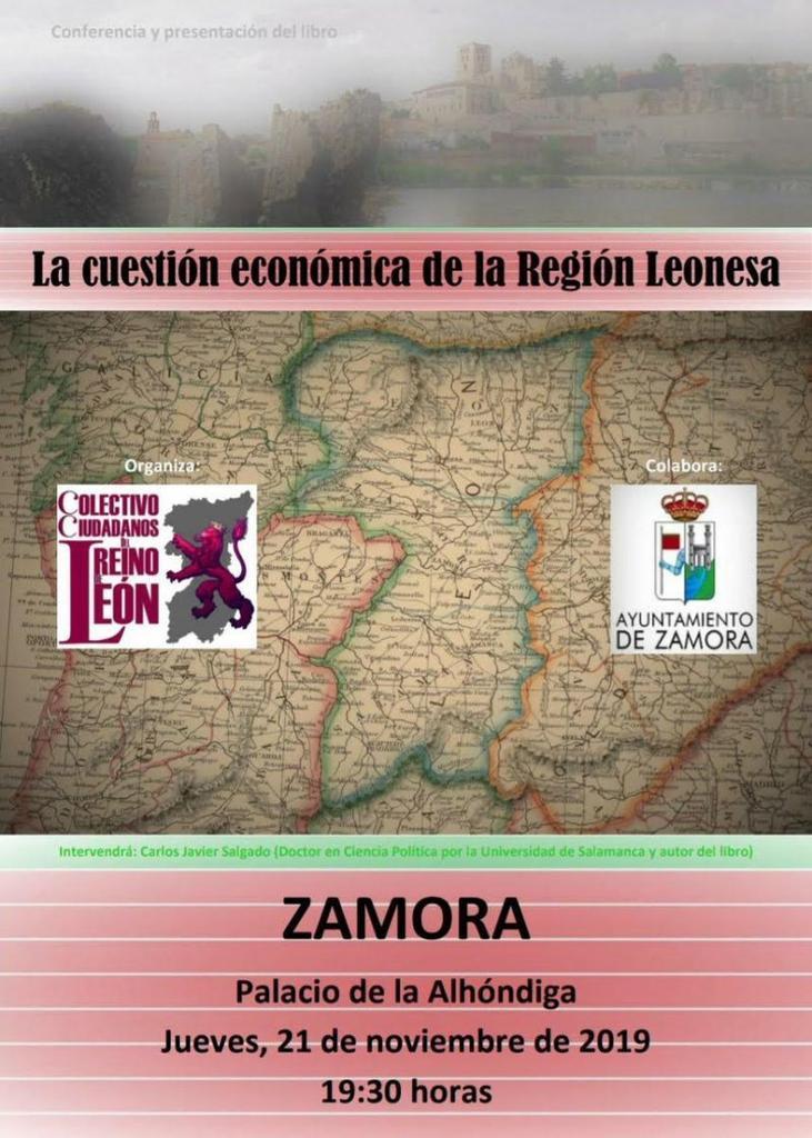 Zamora acoge este jueves la conferencia y presentación del libro 'La cuestión económica de la Región Leonesa'
