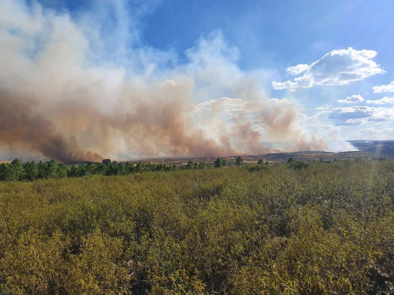 Extinguido el pequeño incendio que afectaba a Fadón y otro en Villalazán