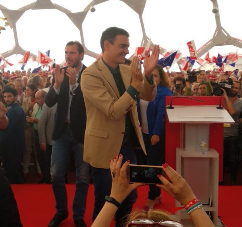 Cierre de campaña del PSOE en Valladolid, Pedro Sánchez: "El cambio tiene que ser rotundo para acabar con la corrupción de los últimos 32 años en CyL"