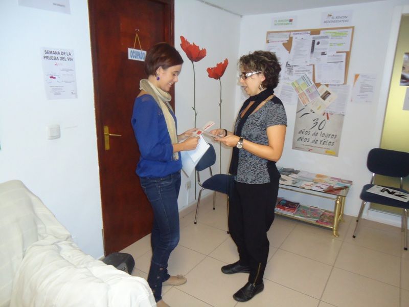 Trabajadoras del Comité Antisida de Zamora, organización que colabora en los talleres formativos.