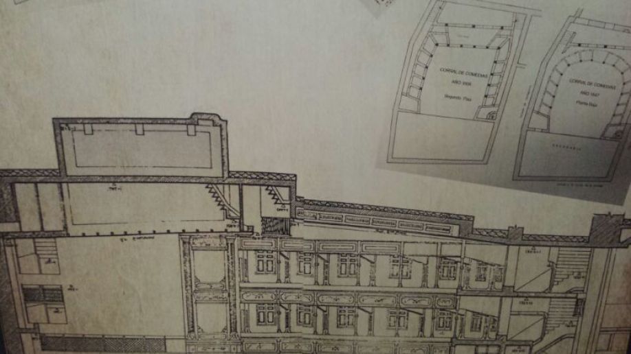 Planos del Corral de Comedias erigido en 1606 sobre las ruinas del Convento de Santa Paula