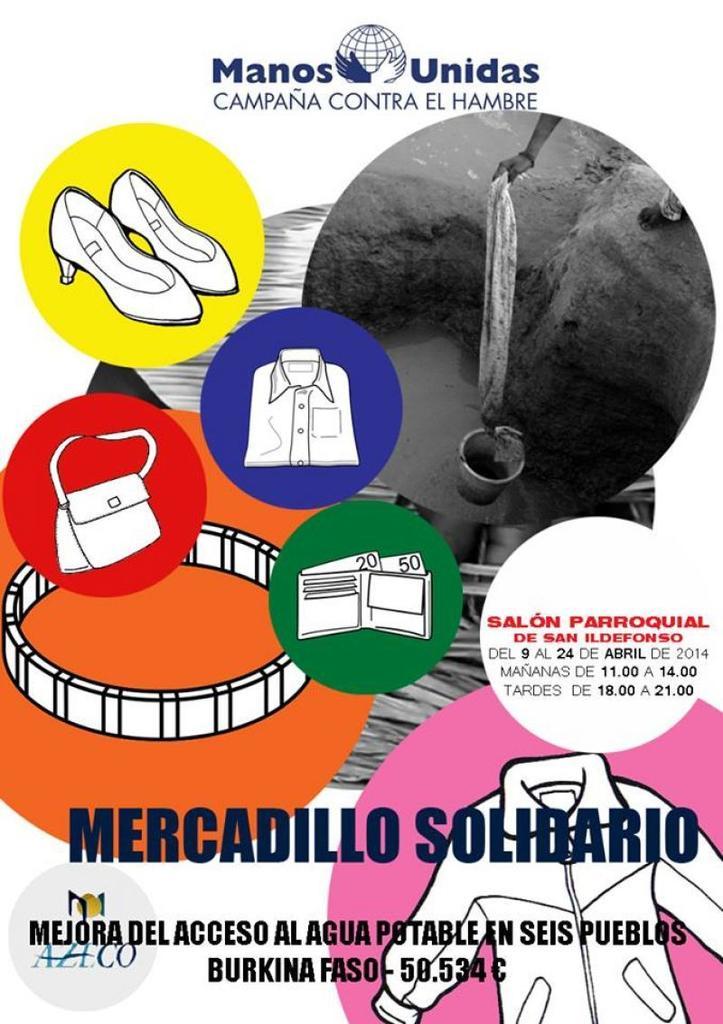Cartel anunciador del mercadillo.
