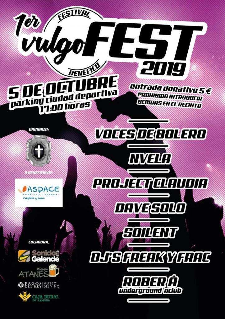 El Primer Festival benéfico organizado por La Congregación se llama Vulgo Fest y se celebrará el 5 de octubre en el Parking de la Ciudad Deportiva