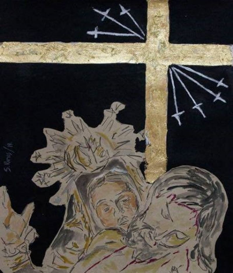 Cartel del pregón de Nuestra Madre de las Angustias, obra de Sergio Ramos