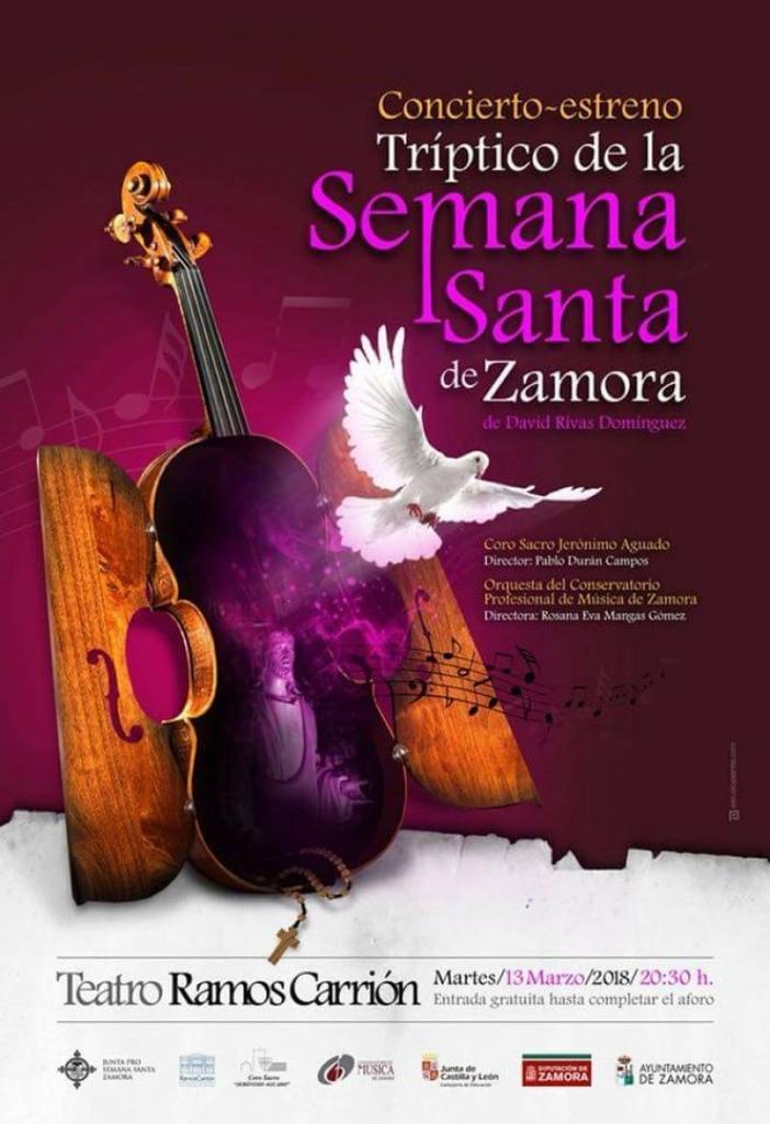 Estreno hoy en el Ramos Carrión de la obra musical "Tríptico de las Semana Santa de Zamora" de David Rivas