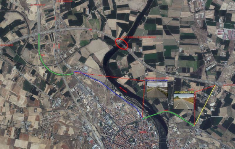 Afecciones al tráfico por obras de reparación de los puentes sobre el río Duero en la autovía A-66 en Zamora
