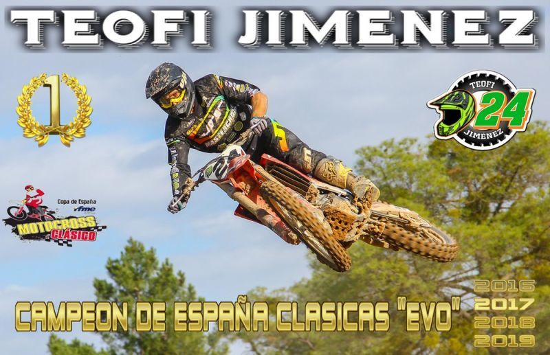 Teofi JIMENEZ tetra Campeón de España de MX Clásicas “Evo”, el zamorano se impone por cuarto año consecutivo en la categoría