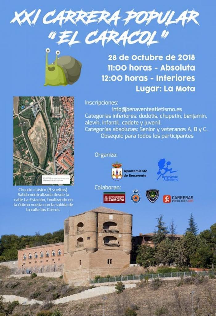 La XXI edición de la Carrera el Caracol en Benavente ya tiene fecha