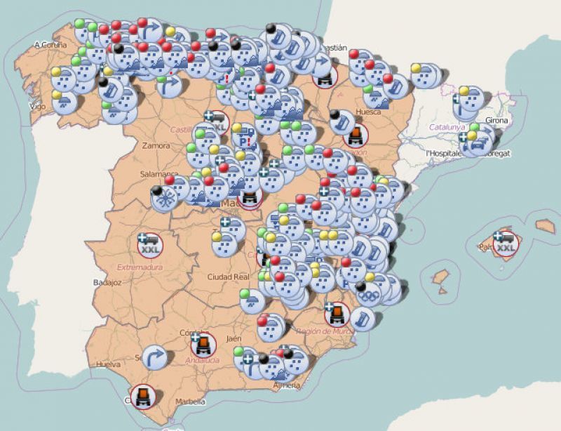 Media España con problemas en las carreteras, en Zamora normalidad absoluta salvo placas de hielo en la alta Sanabria